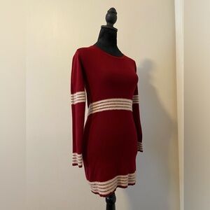 Maroon Mini Sweater Dress